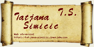 Tatjana Simičić vizit kartica